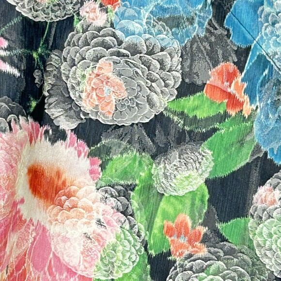 Bryn Walker Blouse Small  Multi Floral Japanese Inspired Kimono 3/4 Sleeve Boho - Picture 5 of 10